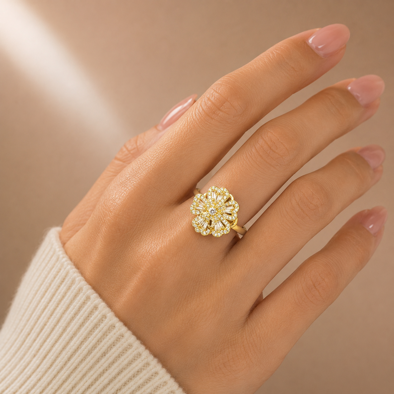Bague “Fleur d’Or”