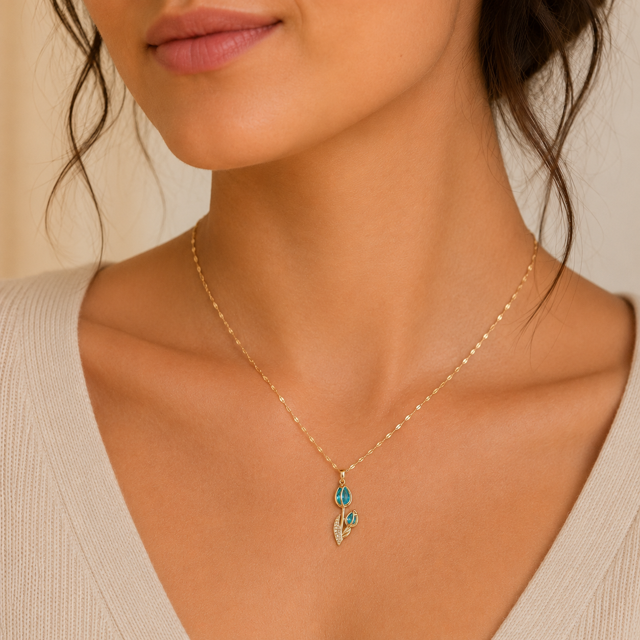 Collier “Éclosion Dorée”