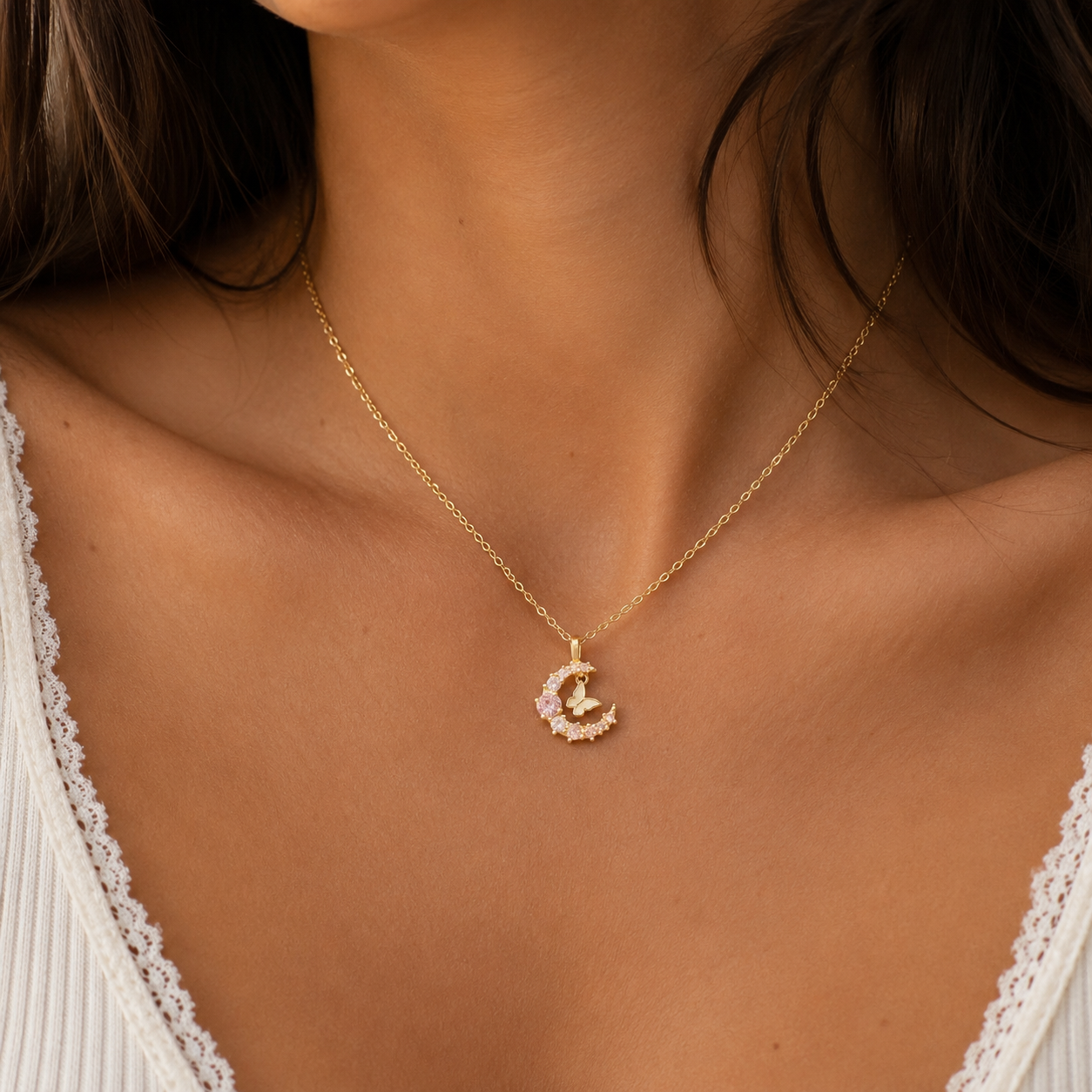 Collier “Lune Papillon”