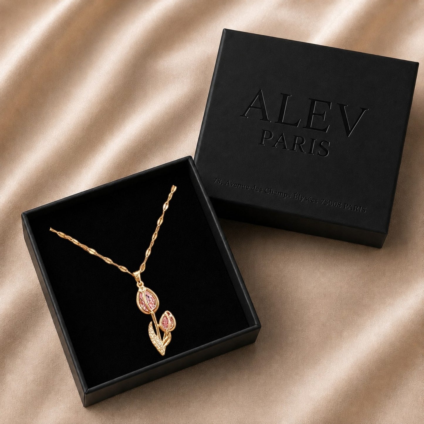 Collier “Éveil Rosé”