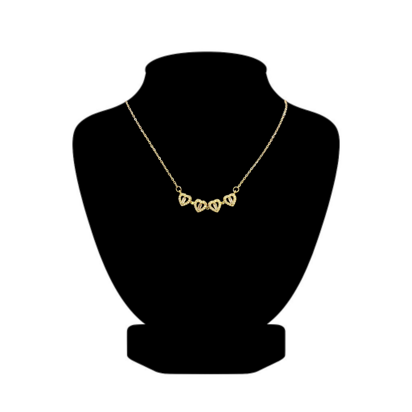 Collier “Cœurs Dorés Aimantés”