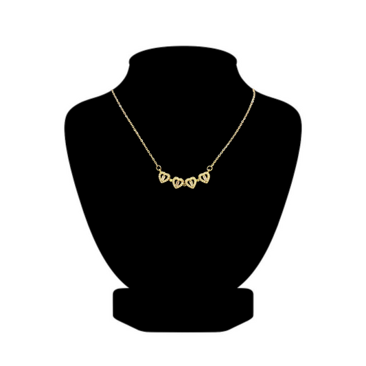 Collar “Corazones Dorados Magnéticos”